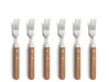 Steak- pizza vorken set 6 delig 7000 Amefa wood