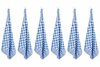Theedoek Blauw Set van 6