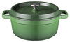 Braadpan 24 cm gietijzer groen Sola