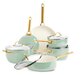Pannenset 10 delig Greenpan Padova Blush Mint Green Gold