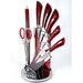 RVS messenset 8-delig met standaard rood