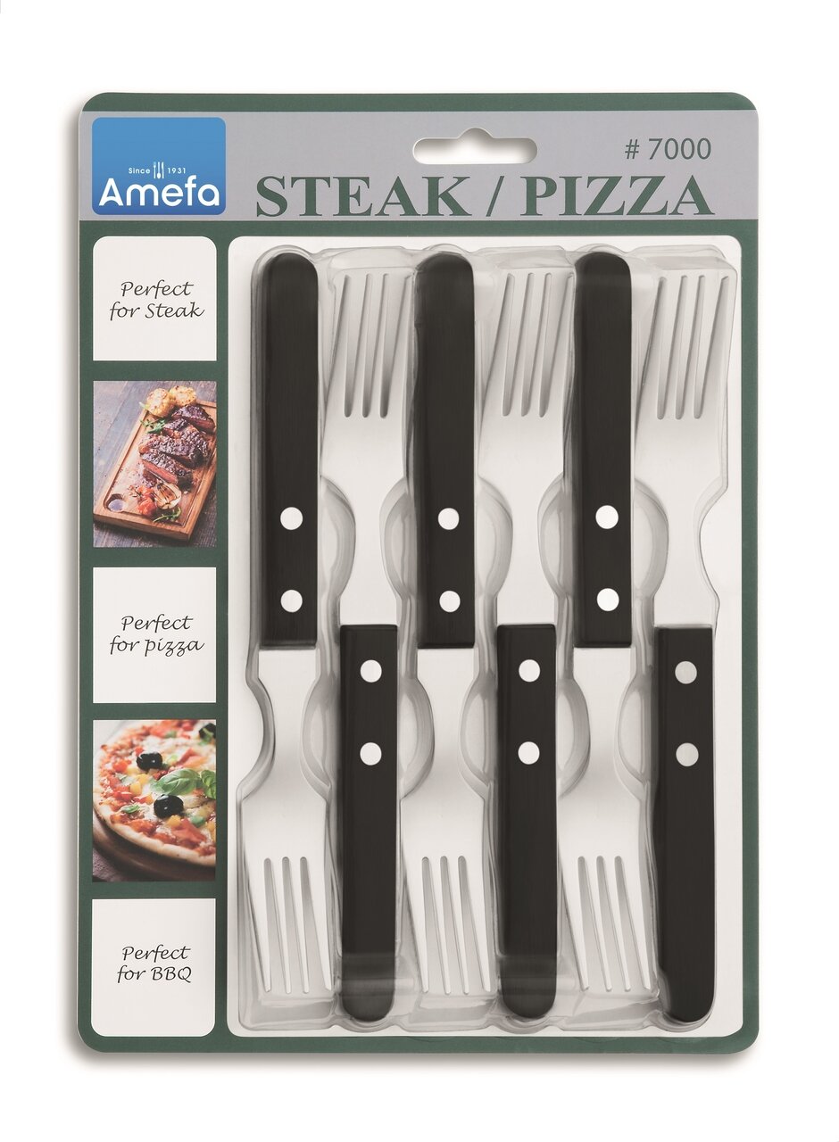 Steak- pizza vorken set 6 delig 7000 Amefa