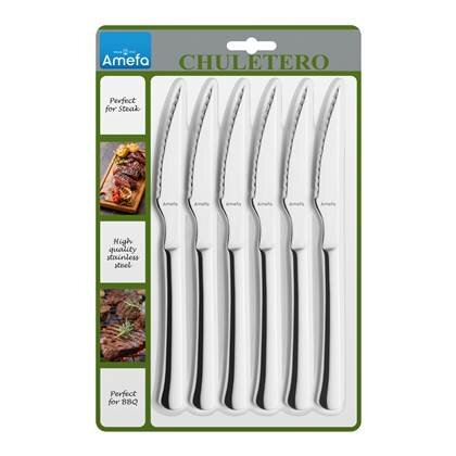 Steakmessen set 6 delig Chuletero Amefa