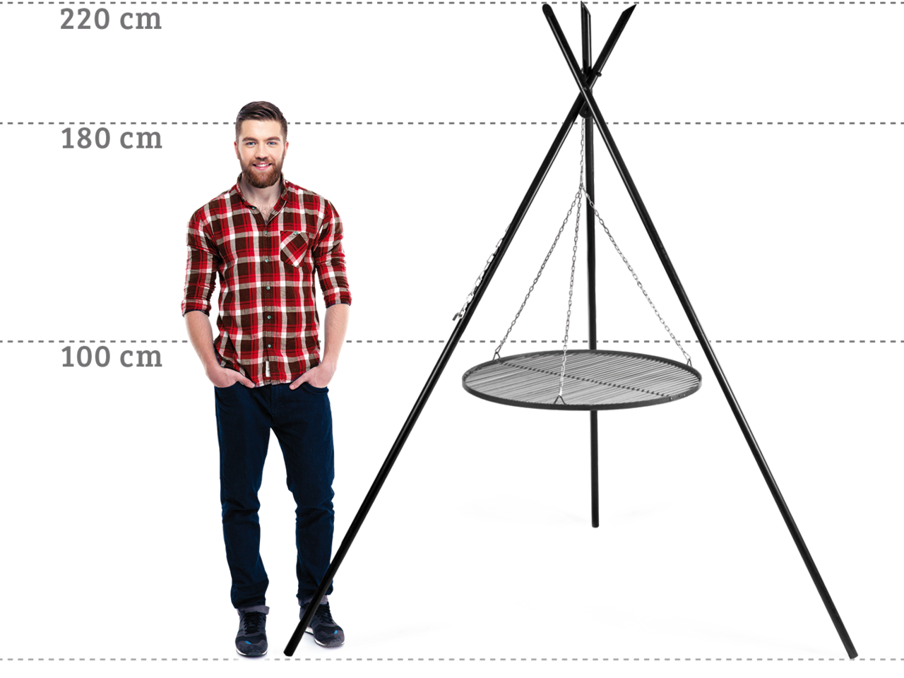 Driepoot 220 cm