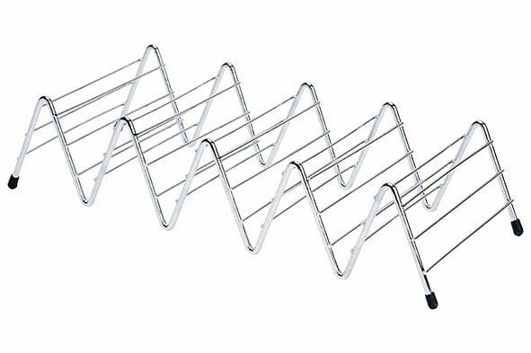 Taco rek chroom 4 stuks 22cm