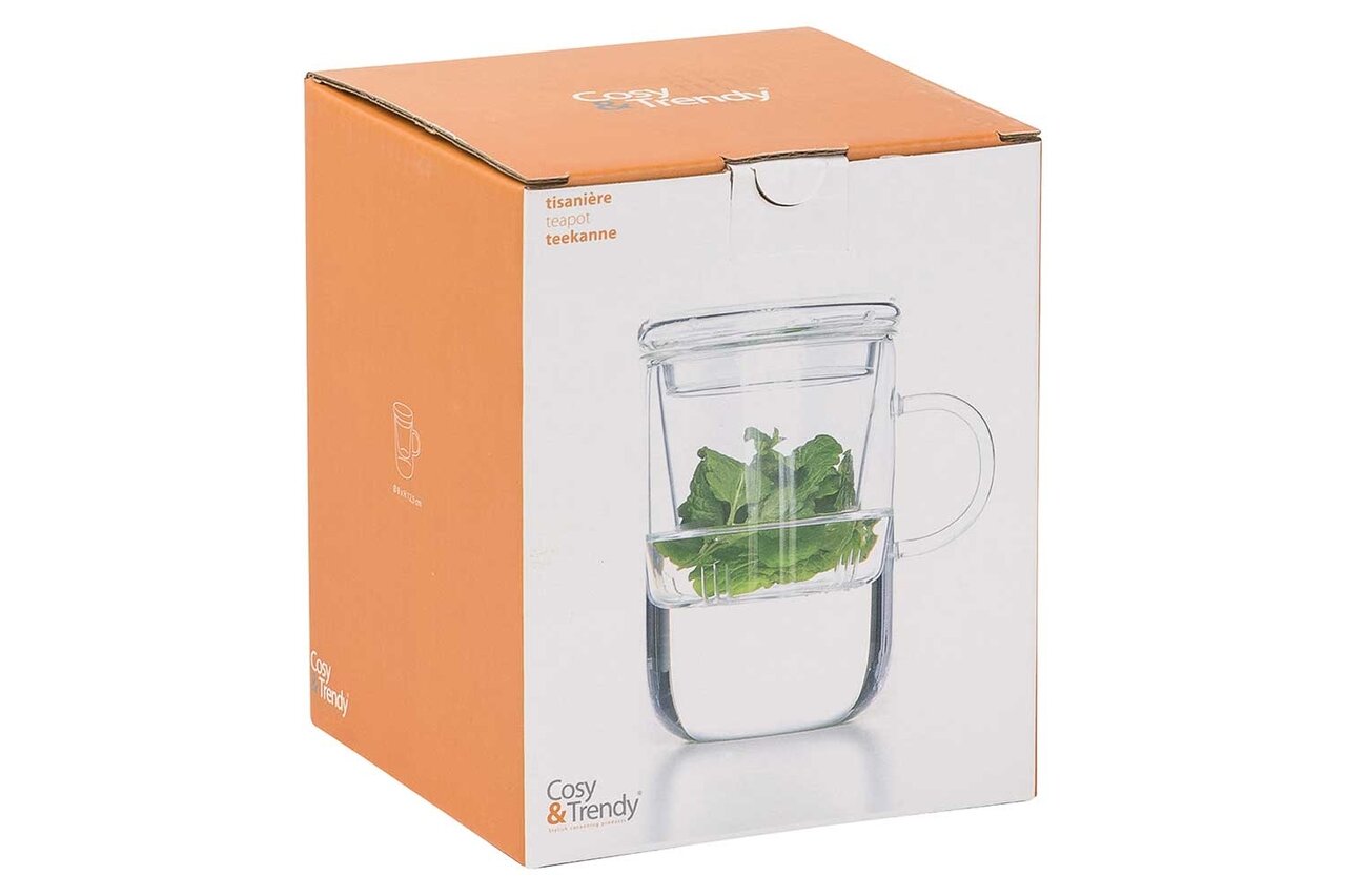 Theeglas met filter 470ml Borosilicate