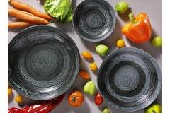 Diep bord zilver 15 cm Metallic