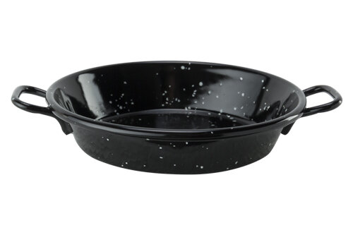 Paellapan 12 cm ge&euml;mailleerd staal