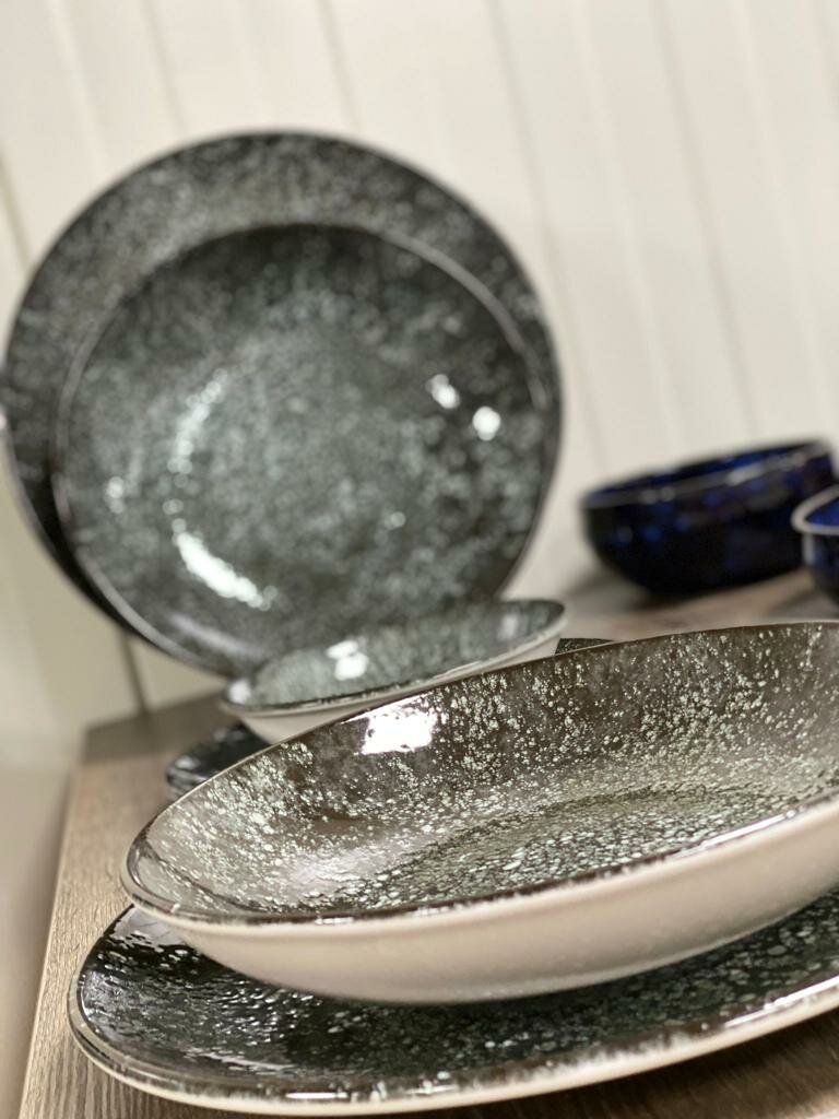 Serviesset 18-delig Cosmos Black