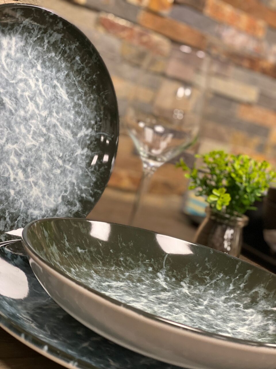 Serviesset 18-delig Sepia