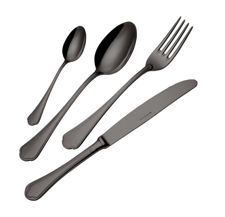 Eme Bestekset Domus 18/10 24-delig Zwart 6-persoons