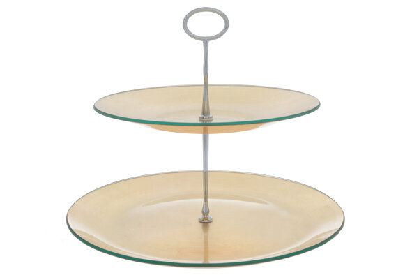 Etagere glas goud