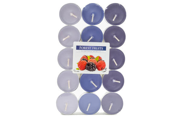 Theelichtjes paars bosvruchten 30 stuks