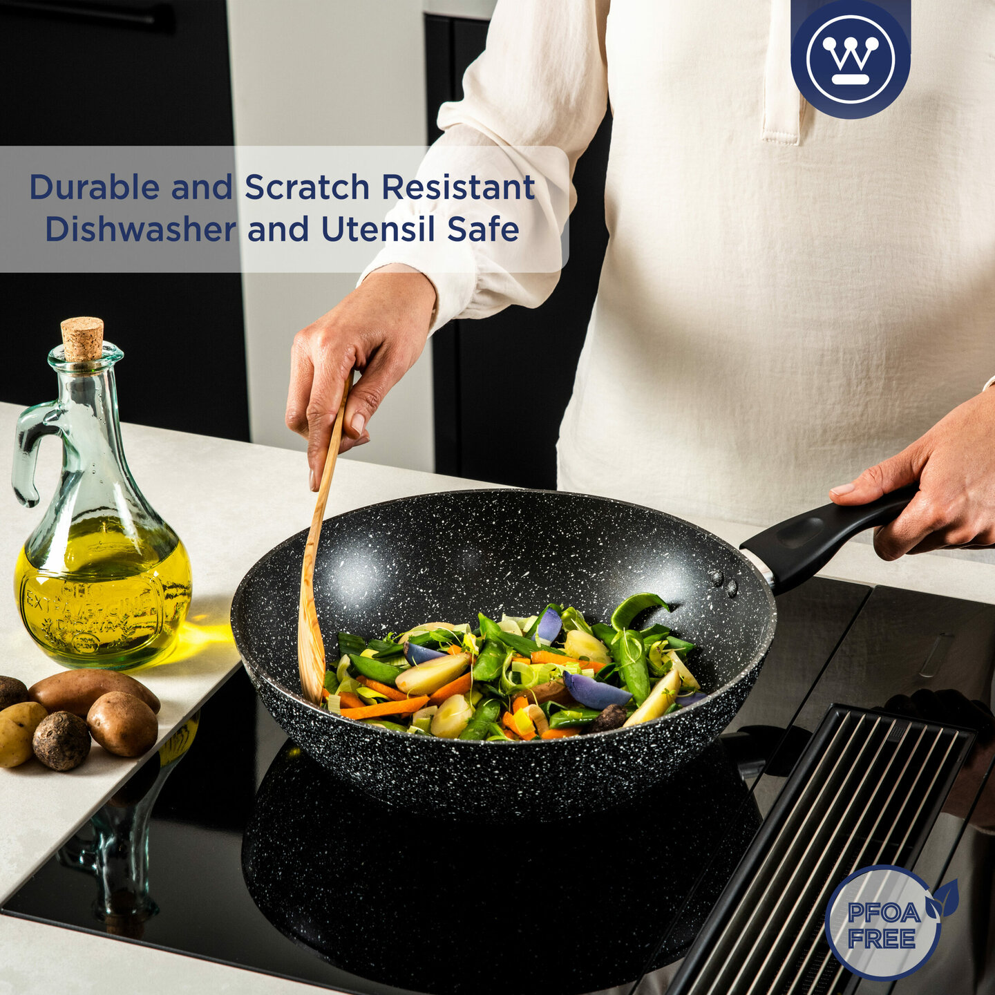 Wokpan 30 cm Black Marble Westinghouse