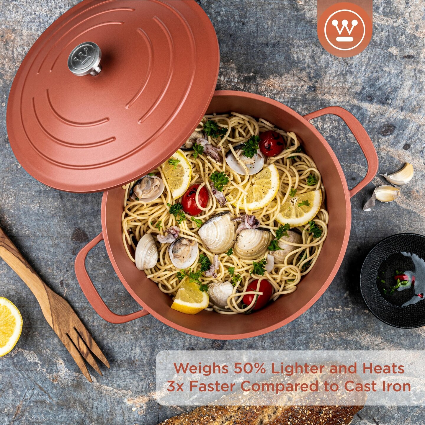 Kookpan 24 cm Rood Performance Series Inductie Westinghouse