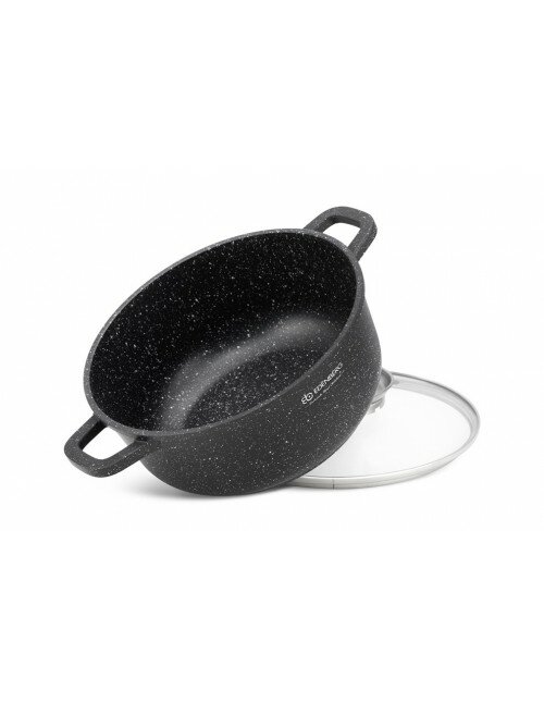 Kookpan Keramische Coating 24 cm Zwart-Zilver Ed&euml;nb&euml;rg Black Line