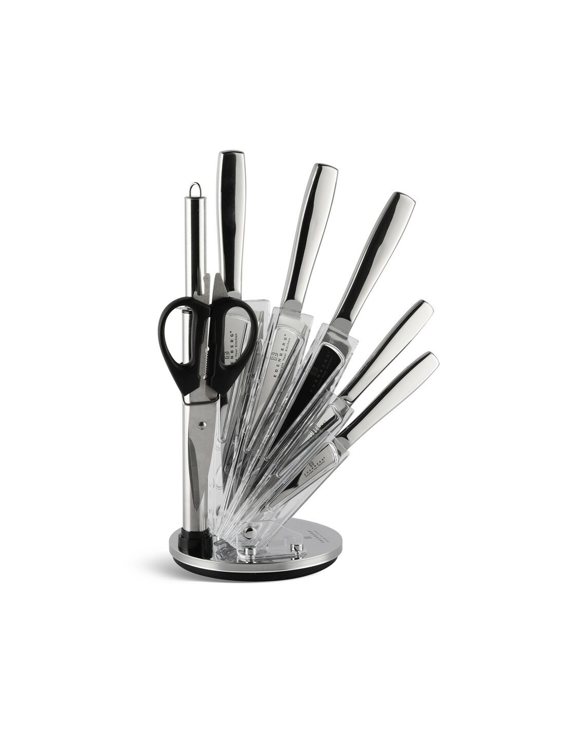 Messenset 8-Delig met roterende messenhouder Ed&euml;nb&euml;rg Classic Line