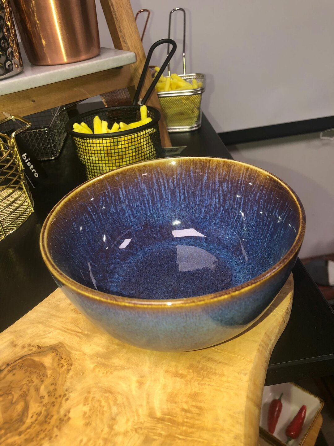Schaaltje 14 cm donker blauw Marrakesh