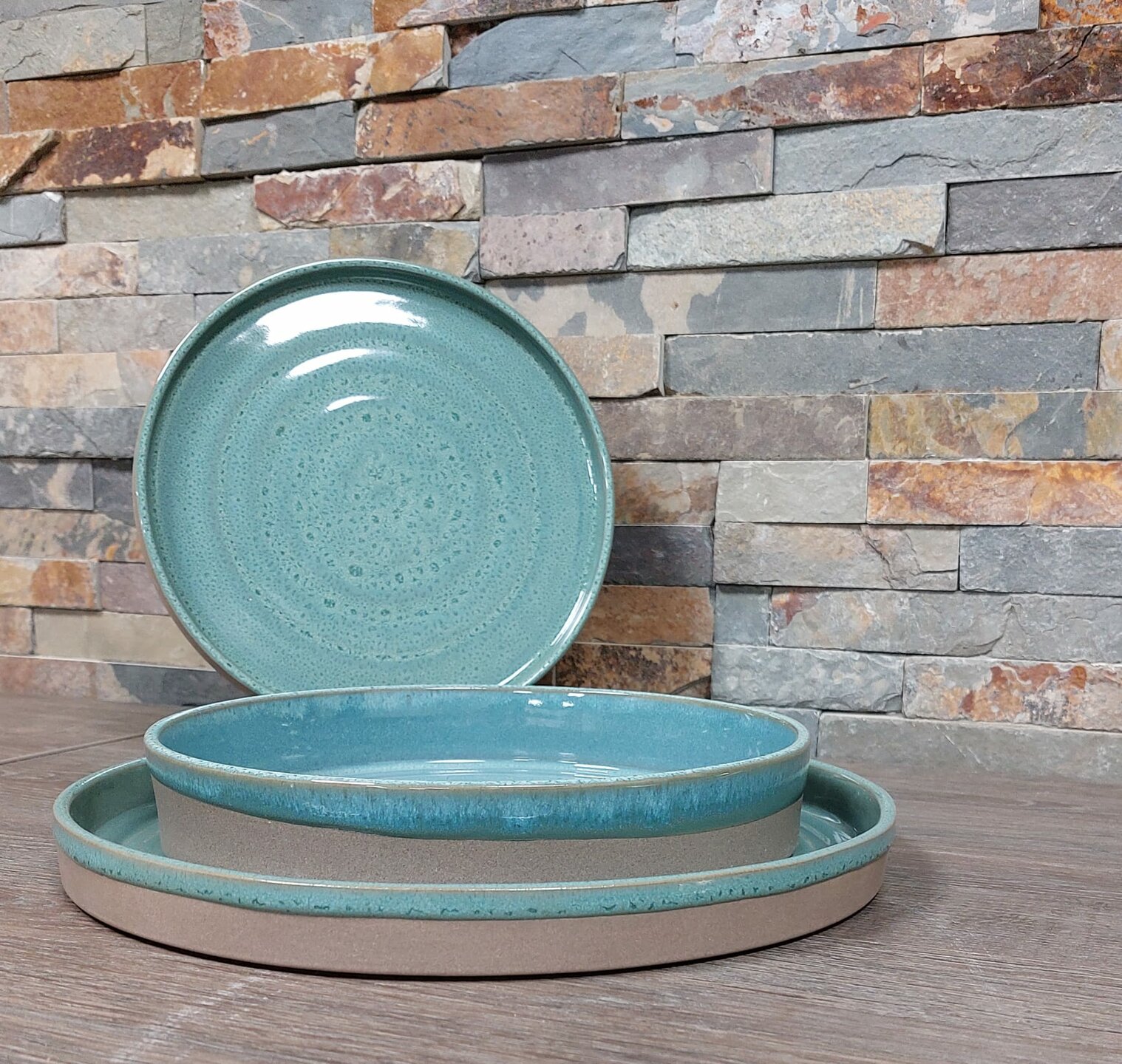 Serviesset 18-delig Basalt Ocean Green