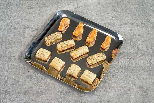 Presentatieschaal RVS 23 cm x 23 cm