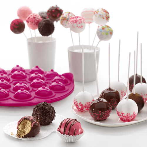 Bakvorm voor 18 Cake Pops Silicone L&eacute;ku&eacute;