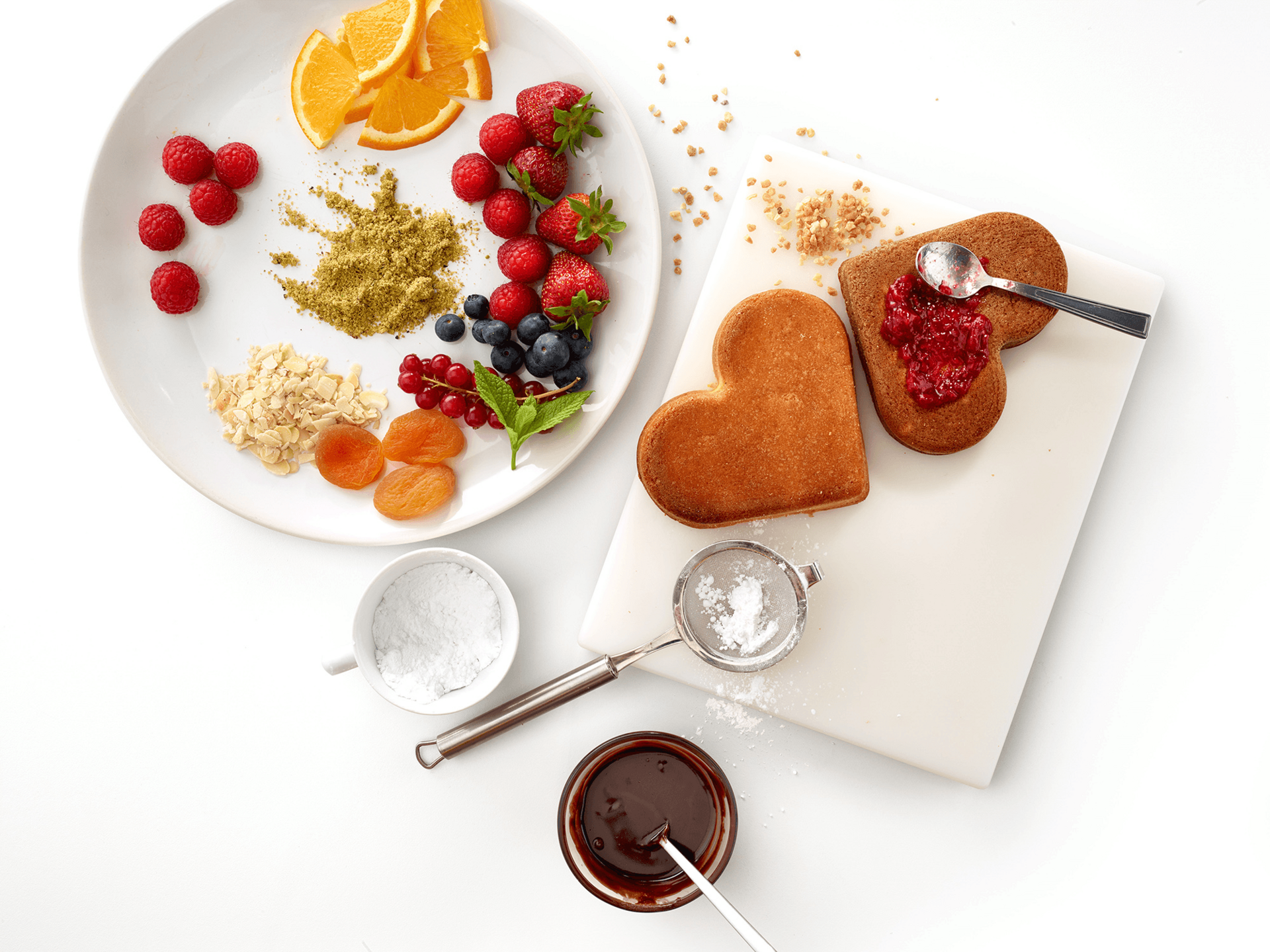 Bakvorm voor 4 Hartjes Silicone L&eacute;ku&eacute;