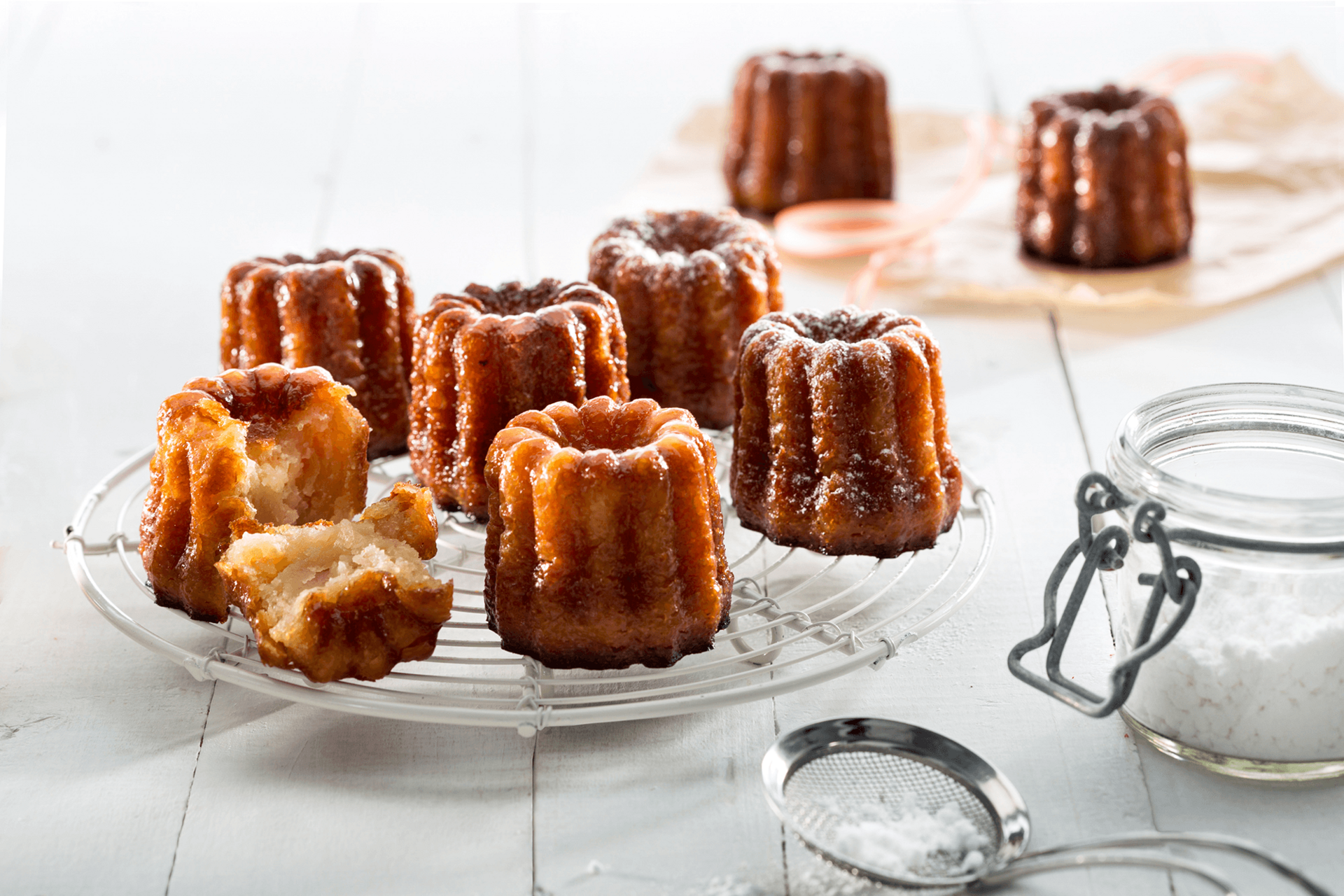 Bakvorm voor 8 Cannel&eacute;s Bordelais Zwart Silicone L&eacute;ku&eacute; 