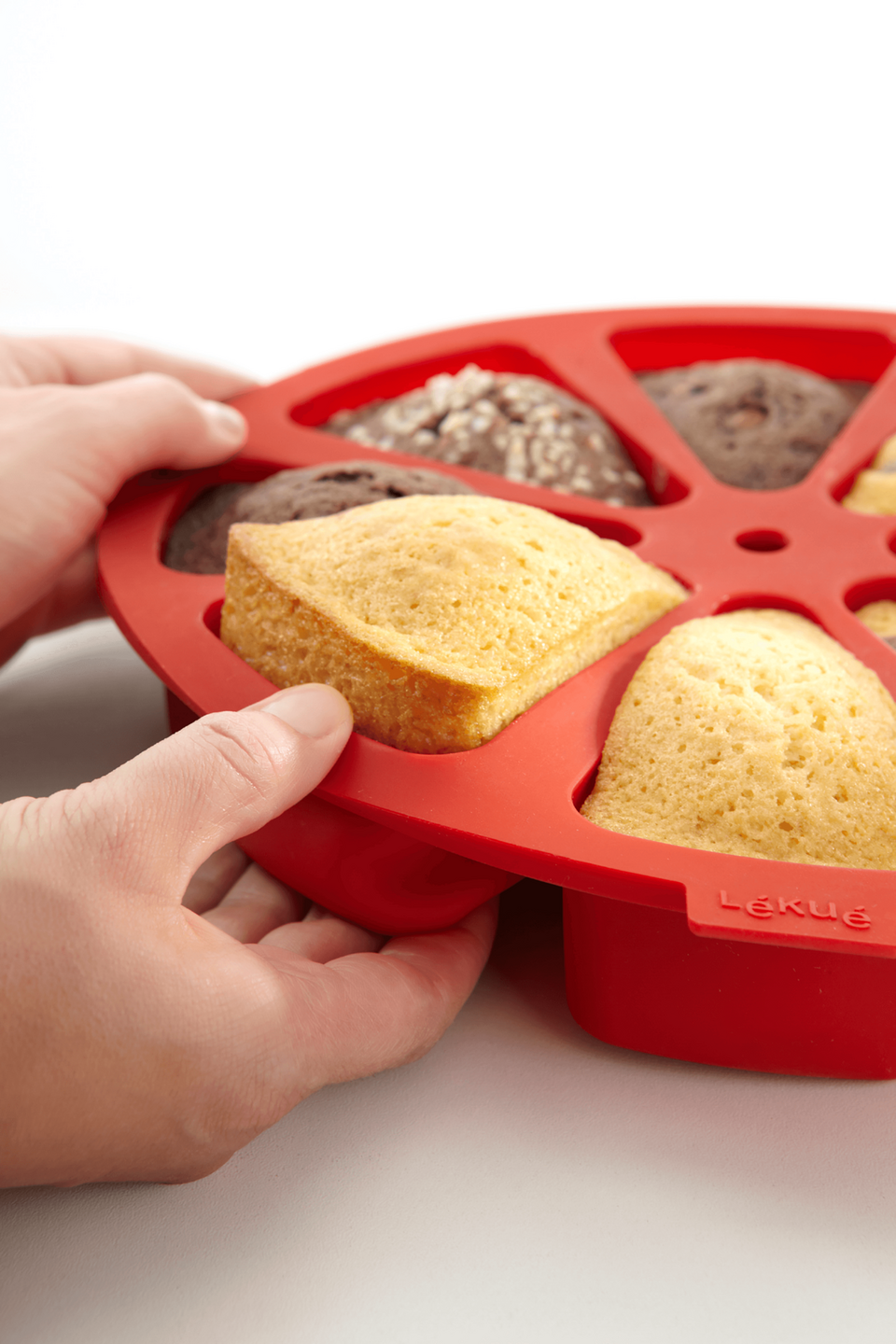 Bakvorm voor 8 Individuele Taartstukken Silicone L&eacute;ku&eacute;