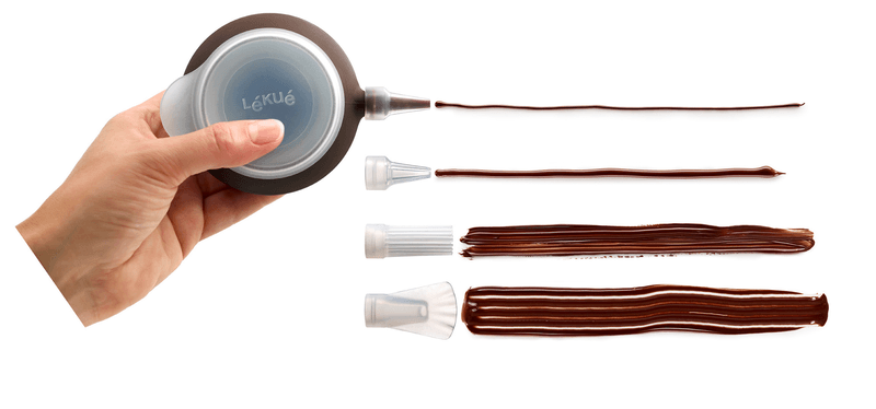 Decoreerpen uit siliconen 4 tuiten L&eacute;ku&eacute;