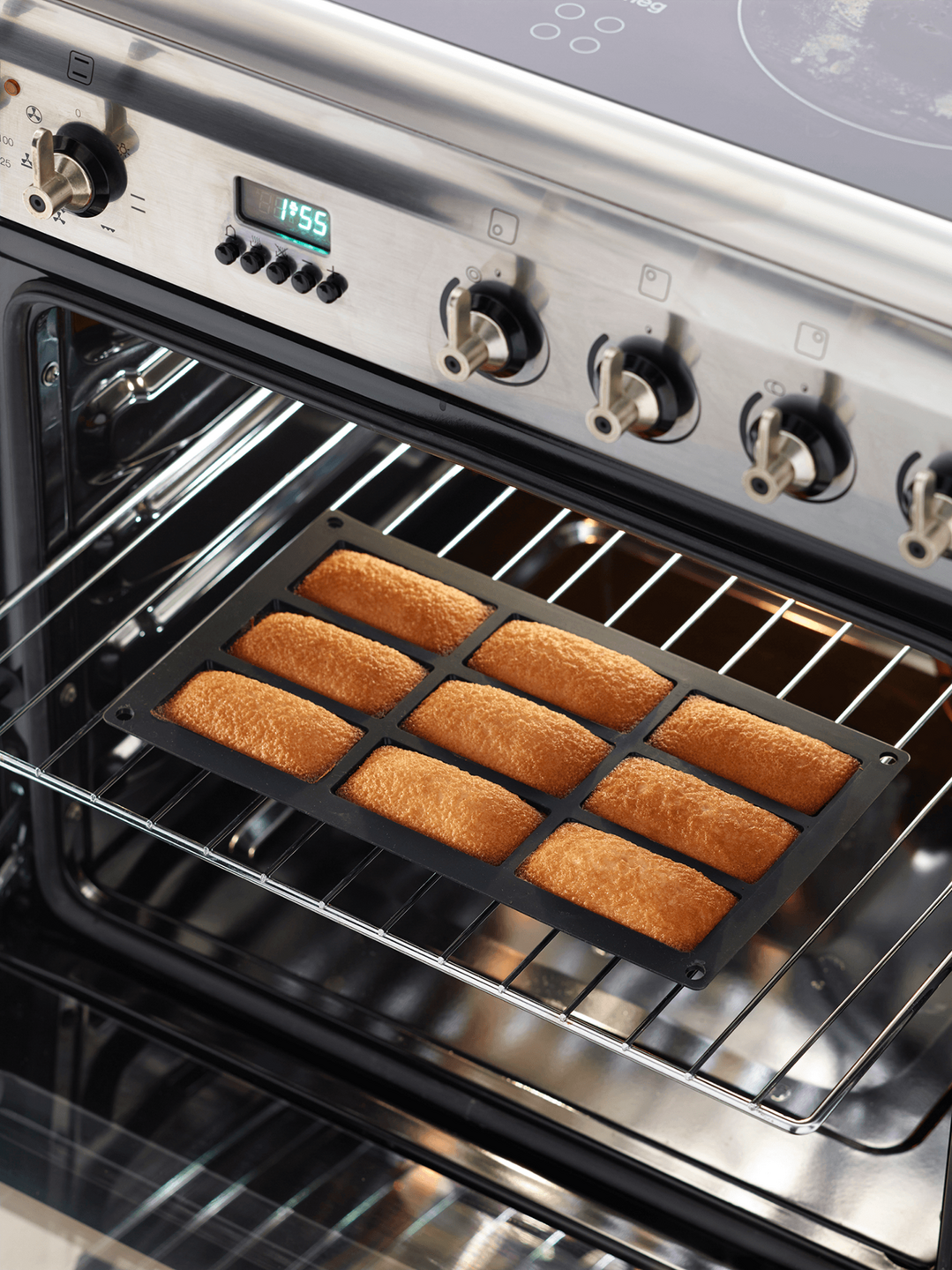 Bakvorm voor 9 Rechthoekige Cakejes Silicone Rood L&eacute;ku&eacute; 