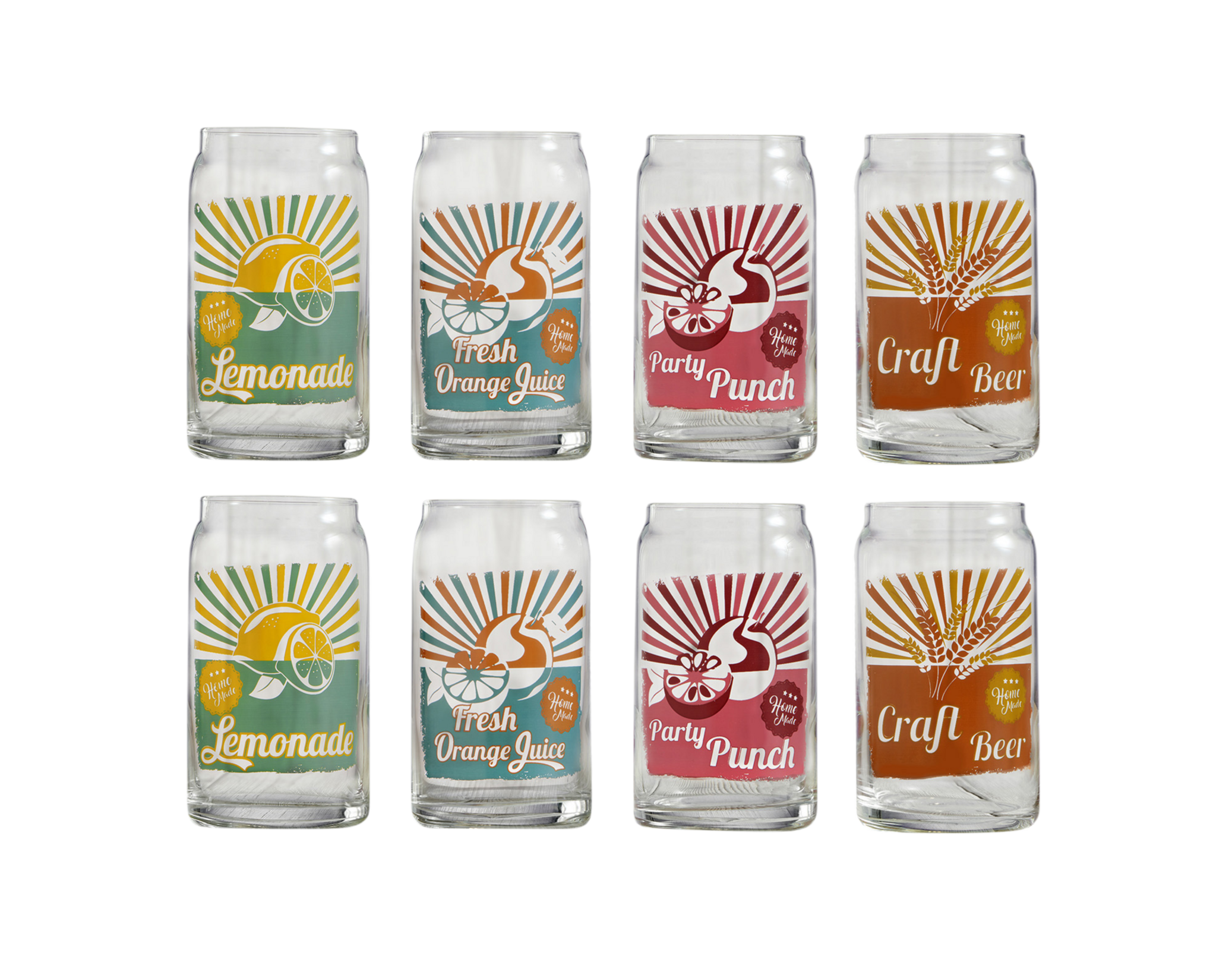 Glazen set 8 delig 35 cl  Tumbler Can Time 2 Party 