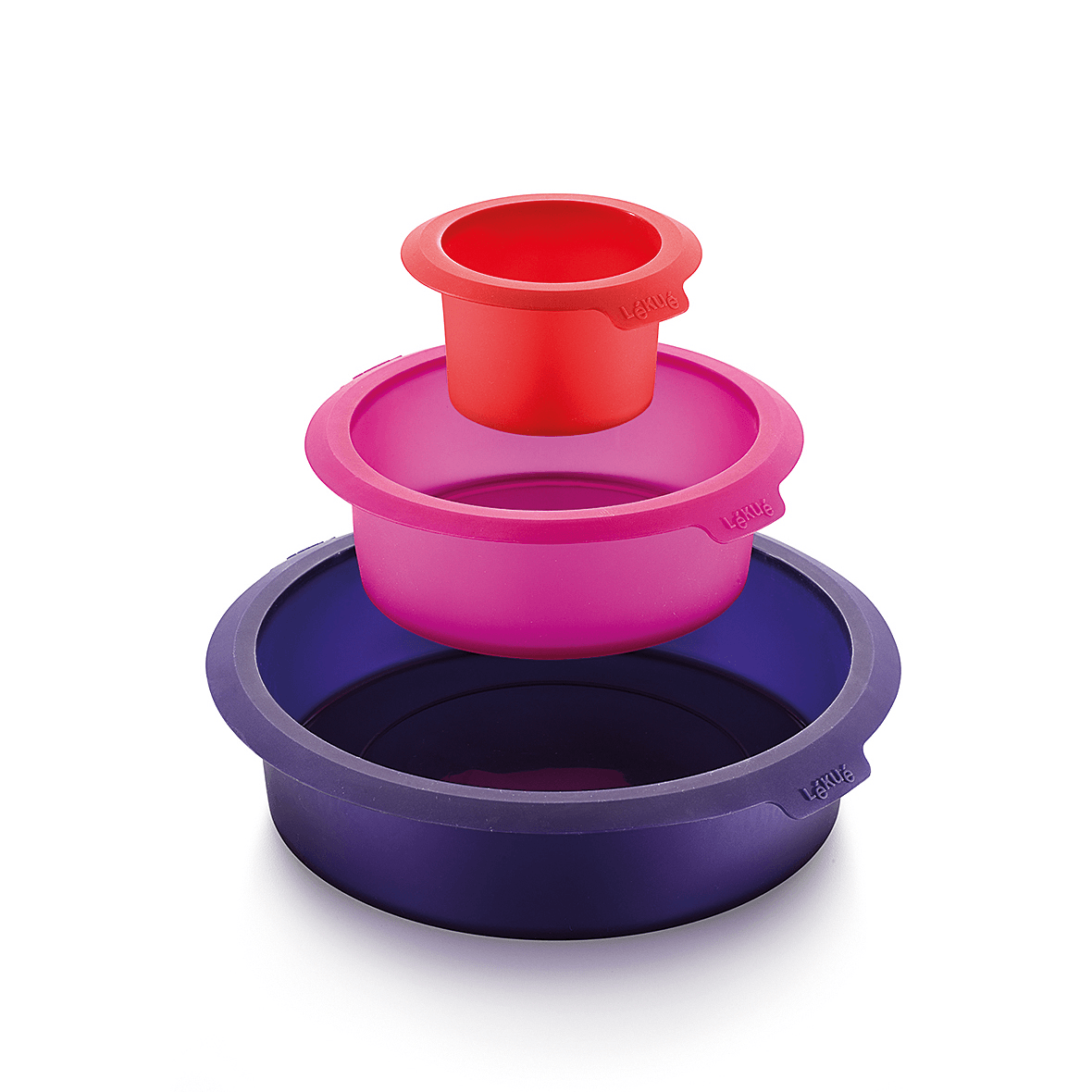 Taartvormen set van 3 stuks Silicone L&eacute;ku&eacute;