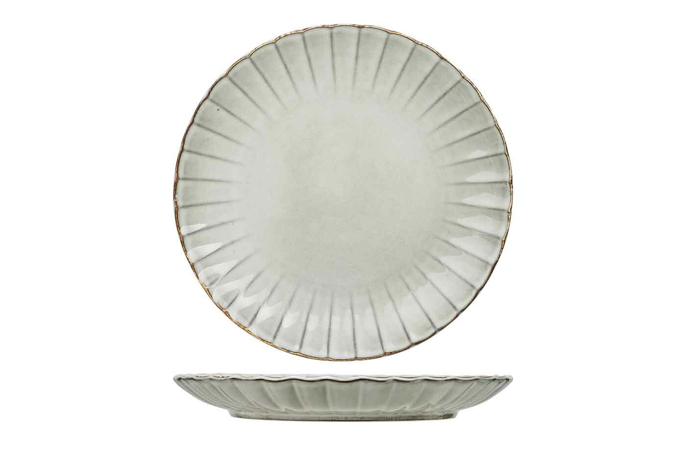 Plat Bord 27 cm Concha Grey