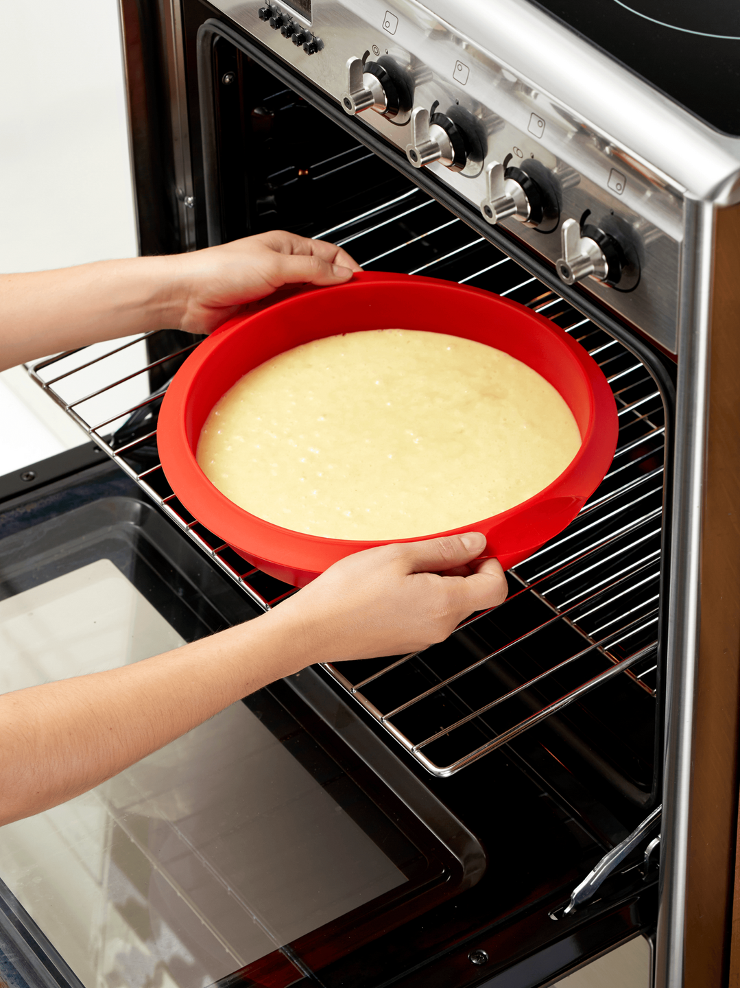 Taartvorm 20 cm Silicone Rood L&eacute;ku&eacute;