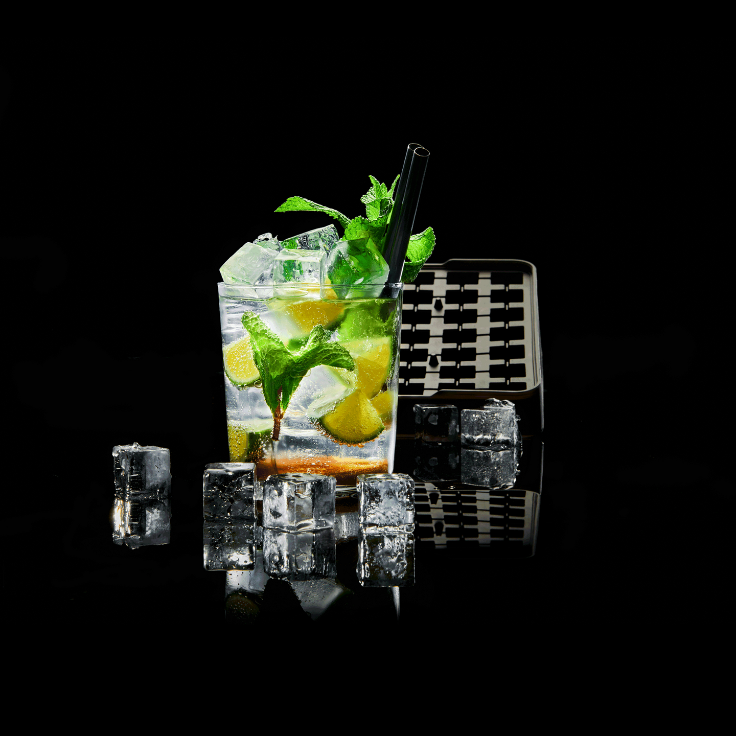 IJsblokjesvorm met deksel Small Zwart