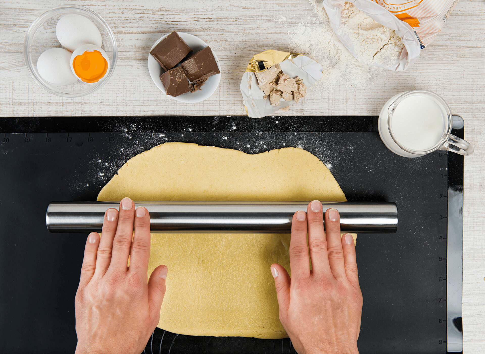 Deegroller 40 cm RVS Lurch