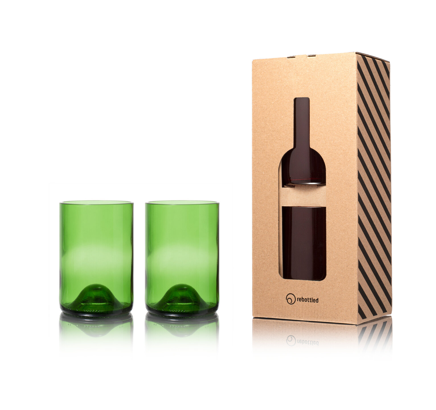 Tumbler 33cl set van 2 Groen Rebottled