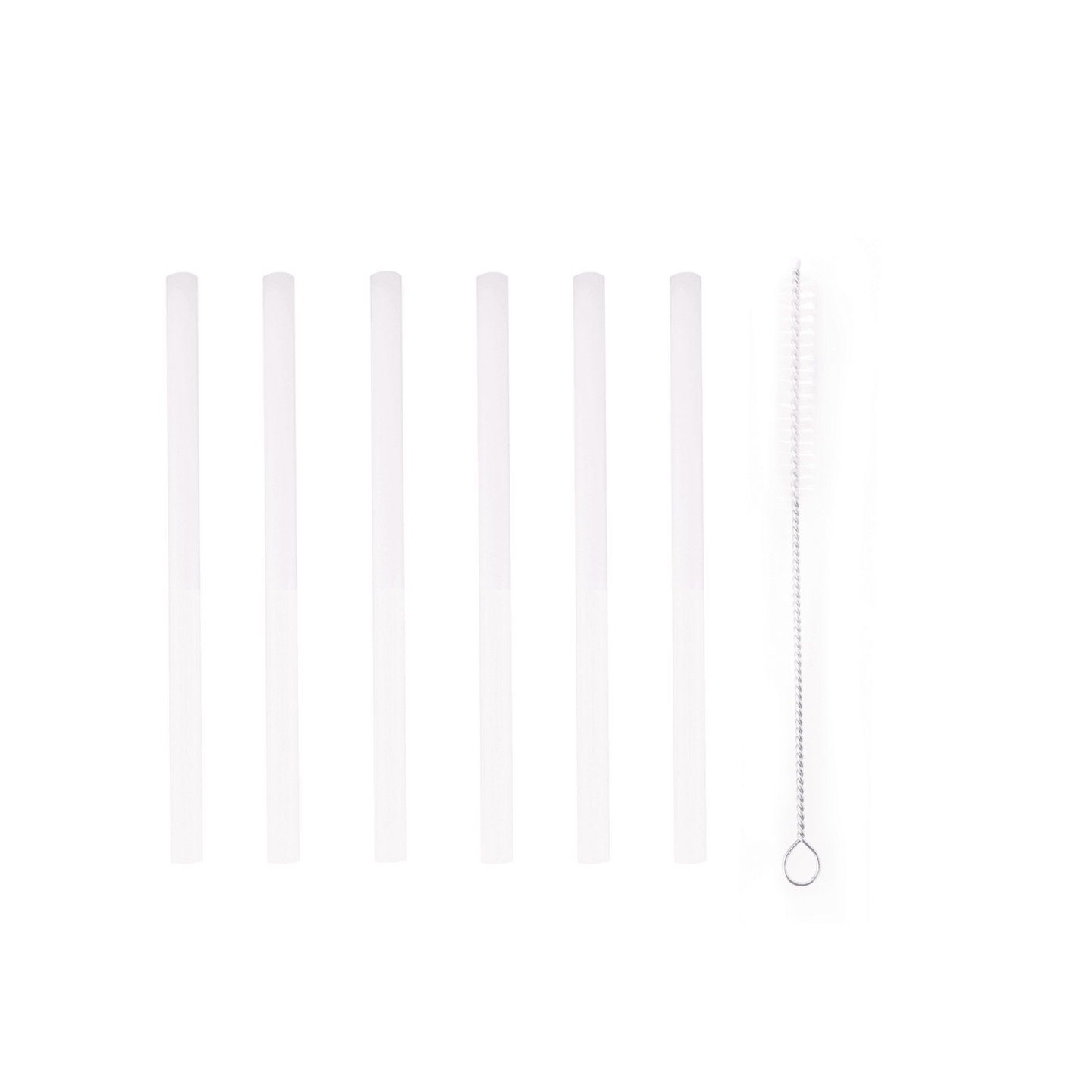 Rietjes 14cm Glas Wit set van 6