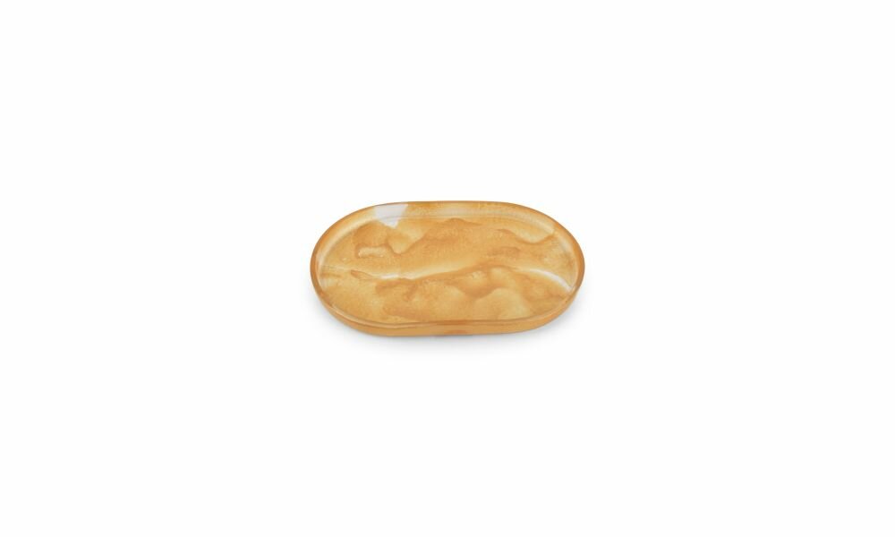 Bord Ovaal 14,5 x 22,5 x 1,5 cm Gold Folia