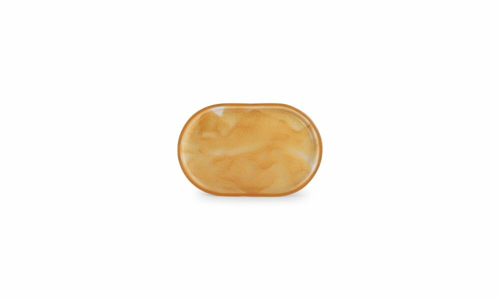 Bord Ovaal 14,5 x 22,5 x 1,5 cm Gold Folia