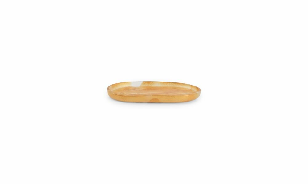 Bord Ovaal 14,5 x 22,5 x 1,5 cm Gold Folia