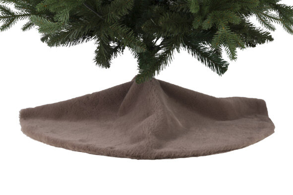 Boomkleed faux rabbit fur bruin 90 cm 