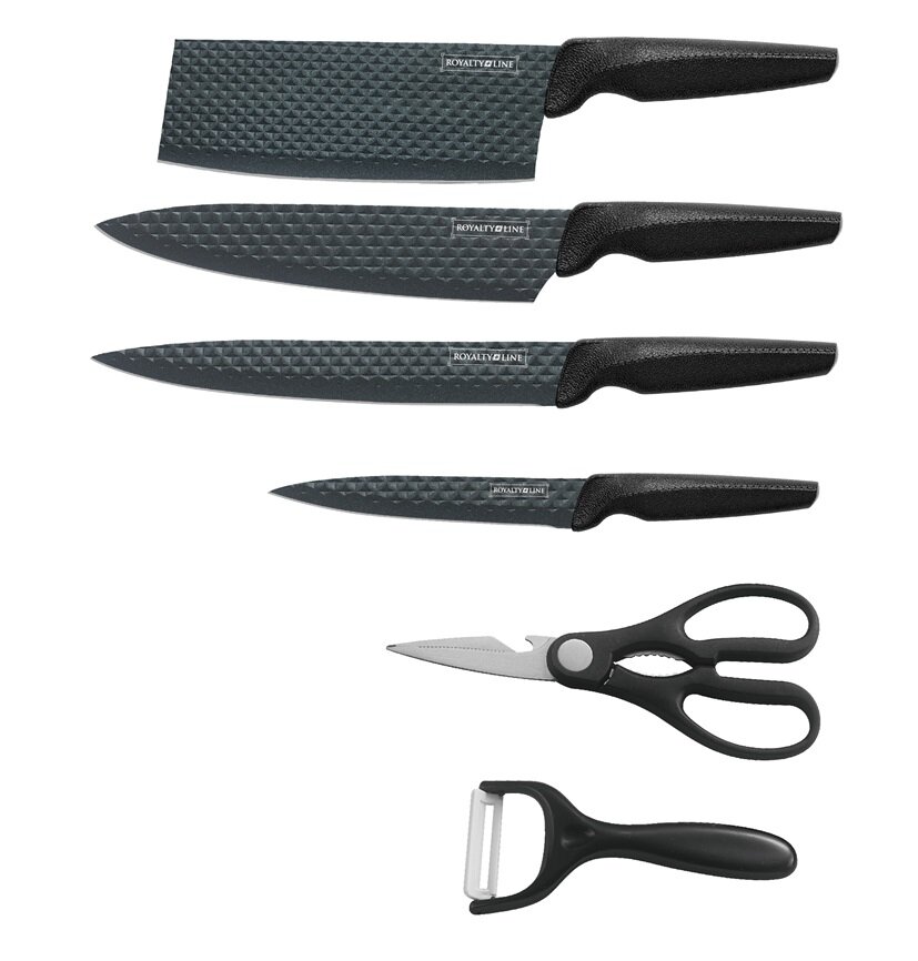 Messenset Non Stick 6 delig zwart 