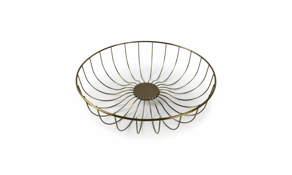 Draadmand 35 cm goud Octo
