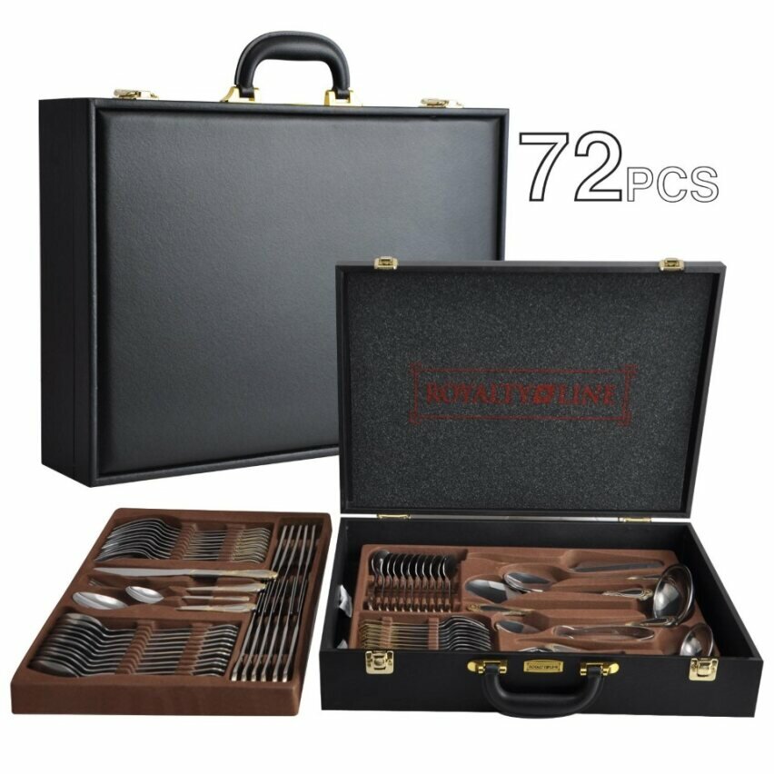 Bestekset in koffer 72-delig Antique Dutch Gold
