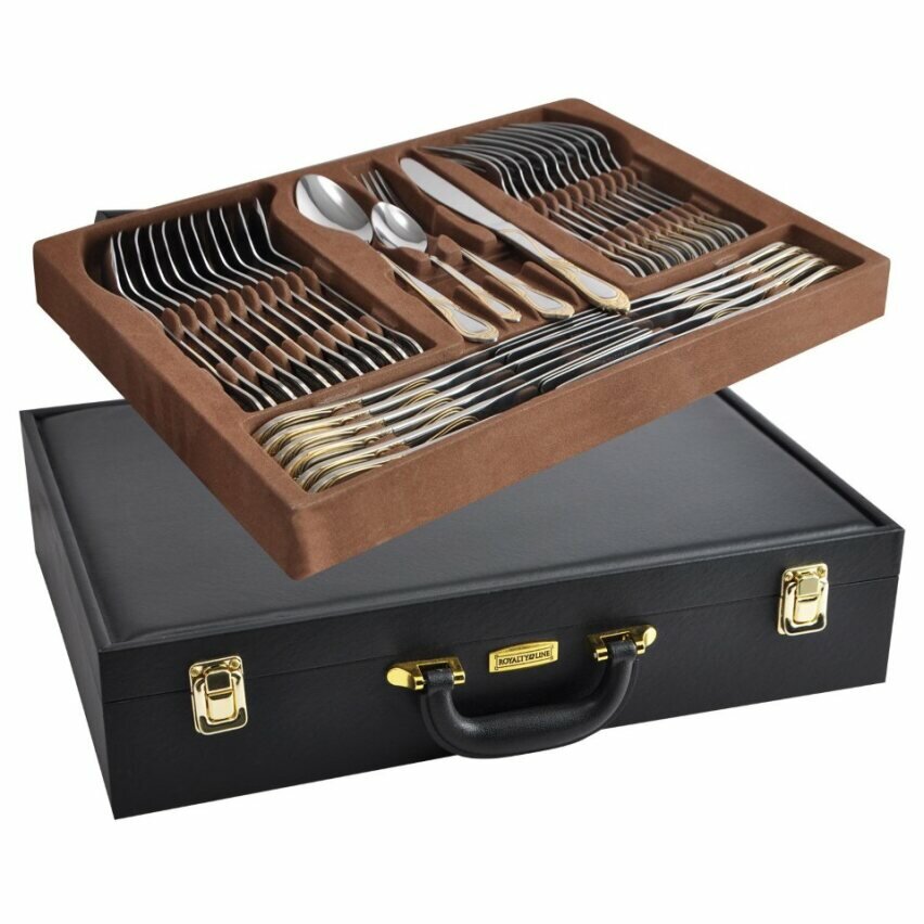 Bestekset in koffer 72-delig Antique Dutch Gold