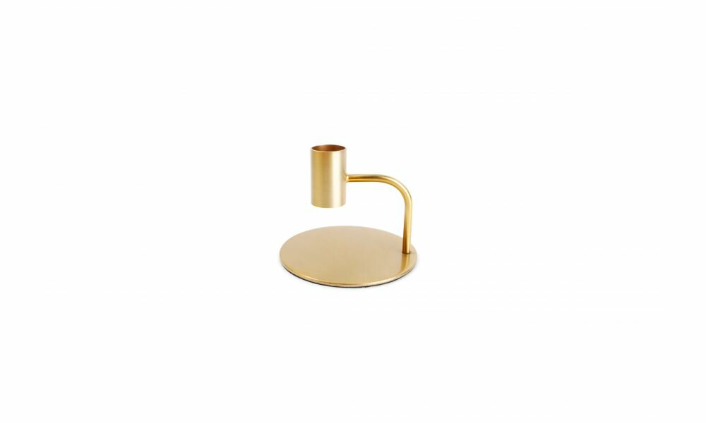 Kandelaar 10 x 8 cm Metaal Goud Pillar