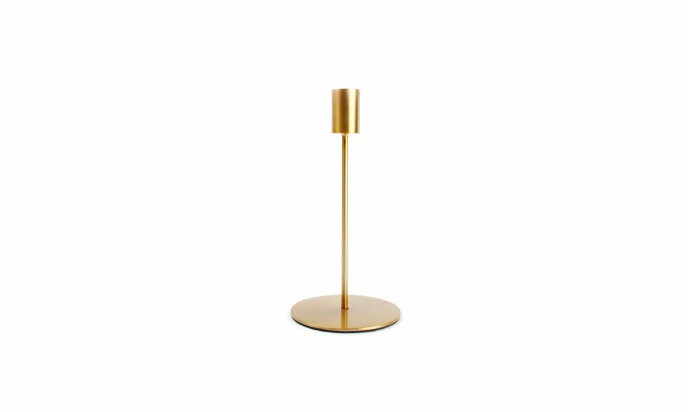 Kandelaar 10 x 20 cm Metaal Goud Pillar