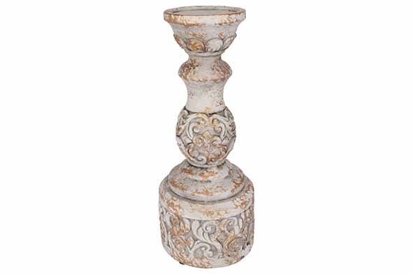 Kandelaar Cr&egrave;me 13 x 13 x 32,5 cm Retro