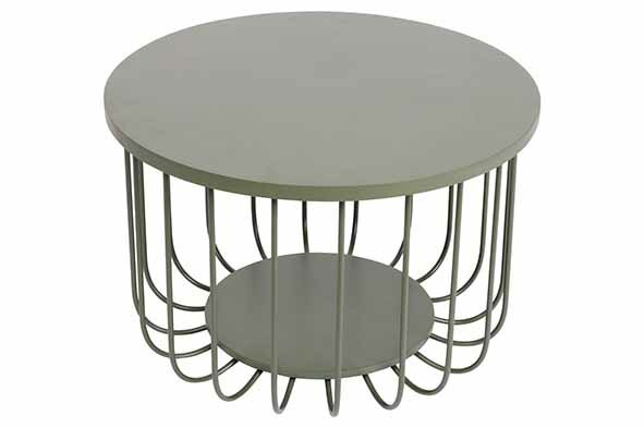 Bijzettafel Groen Rond Metaal Cosy &amp; Home